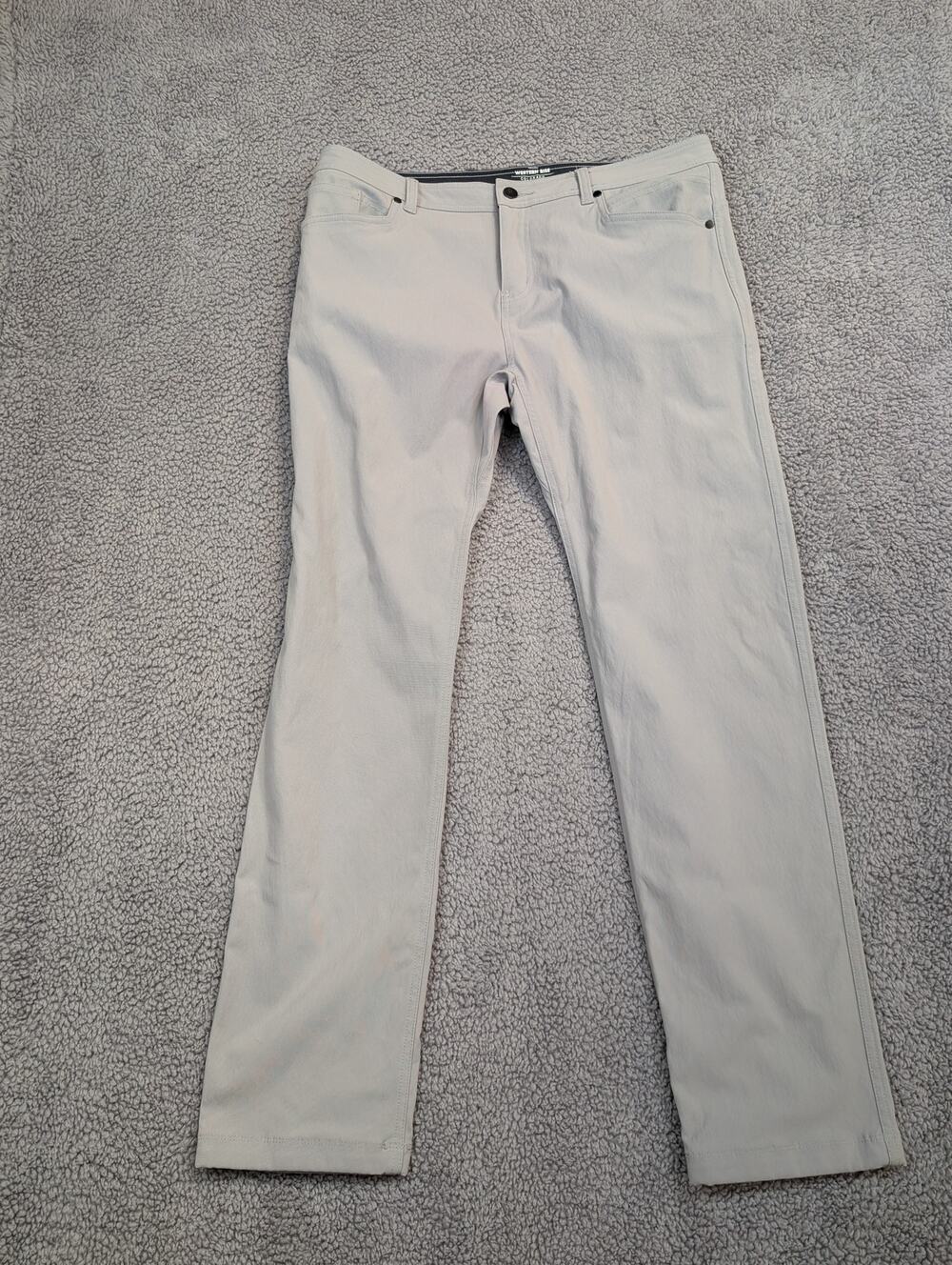 Western Rise Pants Men's Size 36/34 Gray Travel Pants (1009)